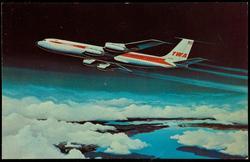 Giant TWA SUPERJETS serve major cities coast to coast in the U.S.A. and across the Atlantic to world famous capitals of Europe.