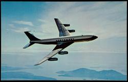 Northwest's Boeing 320 Fan-Jets have long range capability for nonstop flights coast to coast and between the U.S.A. and the Orient. Powered by Pratt & Whitney engines, the 320's are airborne in just 25 seconds and reach 40,000 feet and cruising speed of more than 600 miles per hour in 20 minutes