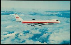 TWA 747 above the clouds
