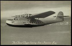 The China Clipper leaving San Francisco Bay