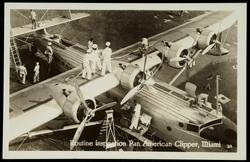 Routine inspection Pan American Clipper, Miami