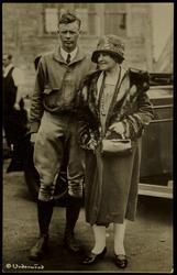 Lindbergh posing with his mother.