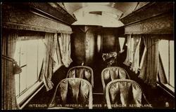 INTERIOR OF AN IMPERIAL AIRWAYS PASSENGER AEROPLANE.