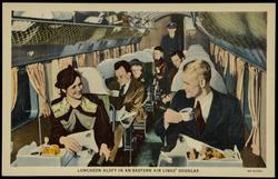 LUNCHEON ALOFT IN AN EASTERN AIR LINES' DOUGLAS
