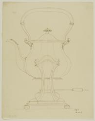 Design for teapot on stand