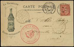 Vue de la CITÉ DE CARCASSONNE - ET DE LA - DISTILLERIE DE LA MICHELINE Reine des Liqueurs
- HORS CONCOURS - EXPOITION UNIVERSELLE PARIS 1900 -