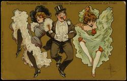 Exposition Universelle de 1900. - Théatre des Bonshommes Gillaume. (La Frise) 
-CanCan dancers.