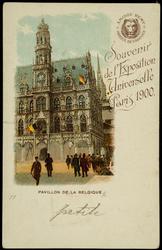 Souvenir de l'Exposition Universelle Paris 1900. 
PAVILLON DE LA BELGIQUE.
