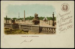 Souvenir de l'Exposition Universelle Paris 1900. 
PLACE DE LA CONCORDE.
