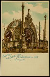 Souvenir de l'EXPOSITION UNIVERSELLE DE 1900 PARIS. Porta monumentale.

