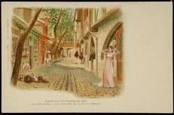 EXPOSITION UNIVERSELLE DE 1900 
LE VIEUX PARIS - LES ÉCHOPPES DE LA RUE DU REMPART
