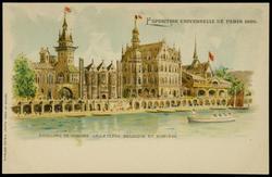 EXPOSITION UNIVERSELLE DE PARIS 1900. PAVILLONS DE HONGRIE, ANGLETERRE, BELGIQUE ET NORVÈGE.
