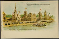EXPOSITION UNIVERSELLE DE PARIS 1900. PAVILLONS D'ALLEMAGNE, ESPAGNE, MONACO, SUEDE.
