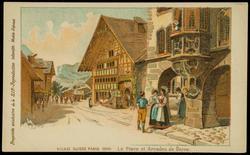 VILLAGE SUISSE, PARIS 1900. La Place et Arcades de Berne.
