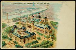 EXPOSITION UNIVERSELLE DE PARIS 1900. 
VUE DES DEUX PALAIS DES CHAMPS ELYSEÉS
