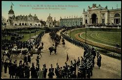 Visite de L.L.M.M. le Roi et la Reine de Belgique, Exposition de Bruxelles, 1910.
