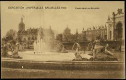 EXPOSITION UNIVERSELLE BRUXELLES 1910. Vue du Jardin de Bruxelles

