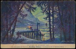 EXPOSITION DE BRUXELLES 1910 - Un des  postes de Fourrures Revillon Frères à l'embouchure de la Koksoak River.
