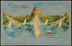 OFFICIAL SOUVENIR WORLD'S FAIR - ST. LOUIS 1904 - Festival Hall and Cascades.
