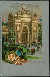 OFFICIAL SOUVENIR WORLD'S FAIR - ST. LOUIS 1904 - Entrance Palace of Liberal Arts.
