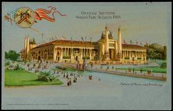 OFFICIAL SOUVENIR WORLD'S FAIR - ST. LOUIS 1904 - Palace of Mines and Metallurgy.
