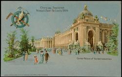 OFFICIAL SOUVENIR WORLD'S FAIR - ST. LOUIS 1904 - Corner Palace of Varied Industries.
