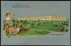 OFFICIAL SOUVENIR WORLD'S FAIR - ST. LOUIS 1904 - Palace of Agriculture.
