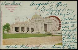 OFFICIAL SOUVENIR WORLD'S FAIR ST. LOUIS 1904 - ILLINOIS STATE BUILDING.
