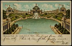 WORLD'S FAIR ST. LOUIS U.S.A., 1904. Cascade Gardens and Grand Basin.