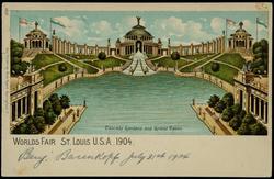 WORLD'S FAIR ST. LOUIS U.S.A., 1904. Cascade Gardens and Grand Basin.