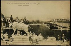 The Louisiana Exhibition 1904, St. Louis, Mo. 
Statues on cascades.