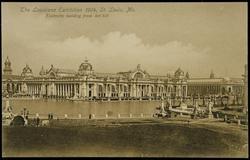The Louisiana Exhibition 1904, St. Louis, Mo. 
Electricity building from Art hill.