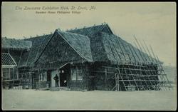The Louisiana Exhibition 1904, St. Louis, Mo. 
Bamboo House Philippine Village.