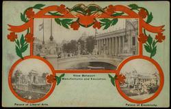 ST. LOUIS WORLD'S FAIR U.S.A. 1904 - View Between Manufactures and Education. Palace of Liberal Arts. Palace of Electricity.

