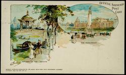 BRIDGE ON THE LAGOON. THE MONUMENT. OFFICIAL SOUVENIR POST CARD

