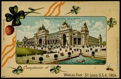 WORLD'S FAIR ST. LOUIS U.S.A., 1904. 
Palace of Liberal Arts. 525 by 750 feet.
