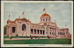 ST. LOUIS WORLD'S FAIR SOUVENIR MAILING GUIDE. 
PALACE OF VARIED INDUSTRIES. MISSOURI STATE BUILDING.

