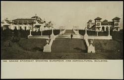 GRAND STAIRWAY SHOWING EUROPEAN AND AGRICULTURAL BUILDING.

