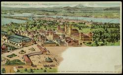 BIRDS EYE VIEW OF LEWIS AND CLARK CENTENNIAL EXPOSITION.
