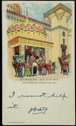 STREETS OF CAIRO. PAN-AMERICAN EXPOSITION 1901.
