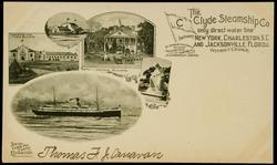 FORESTRY AND MINES BUILDING, FISHERIES, WOMANS BUILDING.
The Clyde Steamship Co. only direct water line between NEW YORK, CHARLESTON, S.C. AND JACKSONVILLE, FLORIDA WITHOUT CHANGE.
