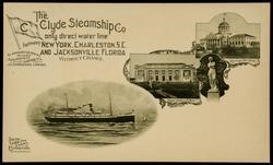 ART GALLERY, COTTON PALACE.
The Clyde Steamship Co. only direct water line between NEW YORK, CHARLESTON, S.C. AND JACKSONVILLE, FLORIDA WITHOUT CHANGE.