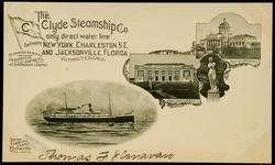 ART GALLERY, COTTON PALACE.
The Clyde Steamship Co. only direct water line between NEW YORK, CHARLESTON, S.C. AND JACKSONVILLE, FLORIDA WITHOUT CHANGE.