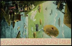 AIRSHIPS PASSING WEST POINT - PAINED BY LOUIS BIEDERMANN