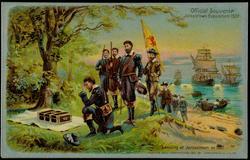 Landing at Jamestown in 1607.