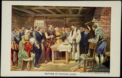BAPTISM OF VIRGINIA DARE.