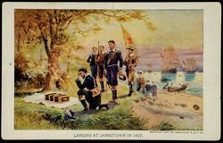 LANDING AT JAMESTOWN IN 1607.