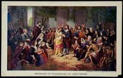 MARRIAGE OF POCAHONTAS TO JOHN ROLFE.