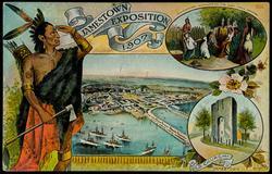 POCAHONTAS INTERCEDING FOR CAPT. JOHN SMITH. OLD CHURCH JAMESTOWN.