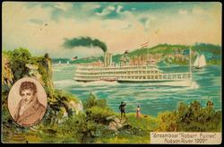 "Steamboat "Robert Fulton." Hudson River 1909"